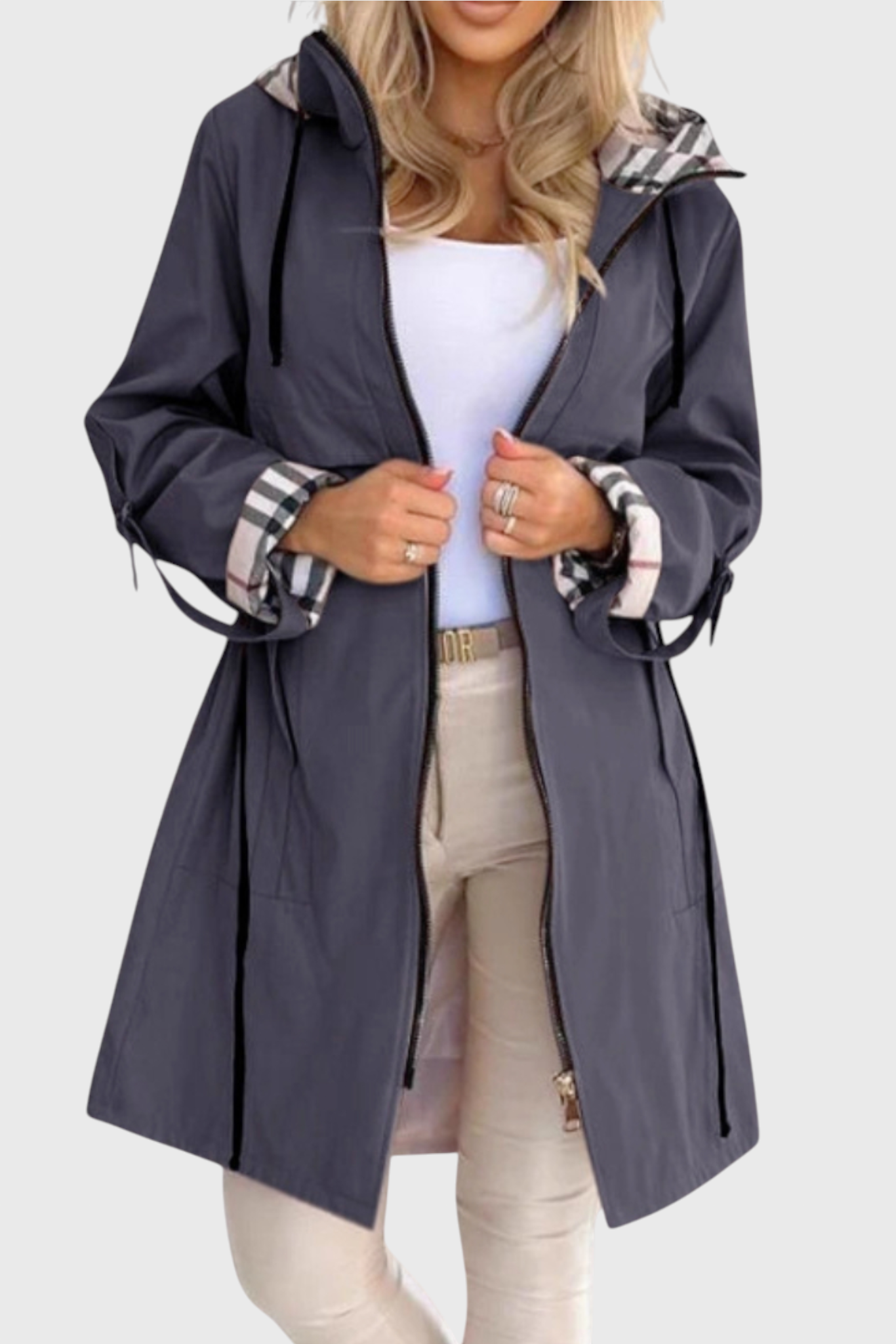 Natalia | Abrigo con cremallera impermeable y cortaviento