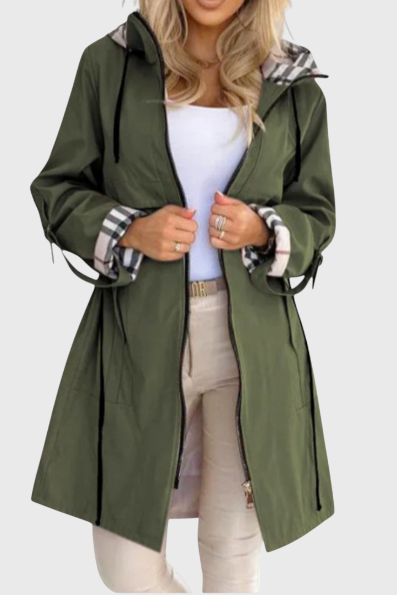 Natalia | Abrigo con cremallera impermeable y cortaviento