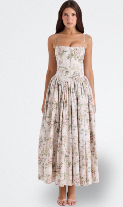 Cielle | Vestido Floral con Corsé