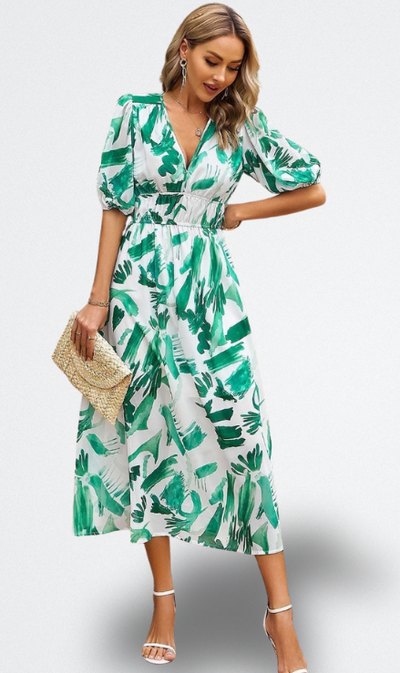 Capri | Vestido Midi Abstracto