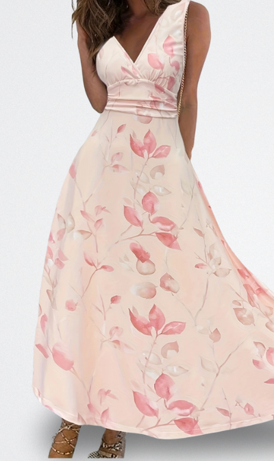 Sorelle Vestido Largo Elegante con Flore