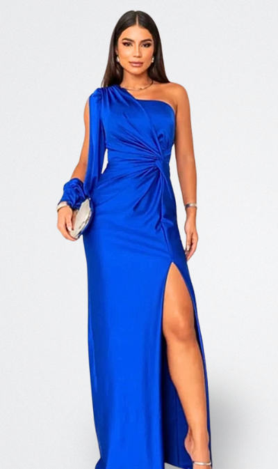 Vale | Vestido satinado de una manga