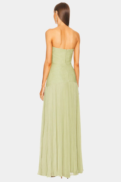 Deia Vestido Maxi de Malla con Mangas Acampanadas