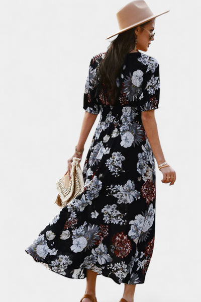 Bonnie Vestido de Verano con Estampado Floral y Silueta Definida