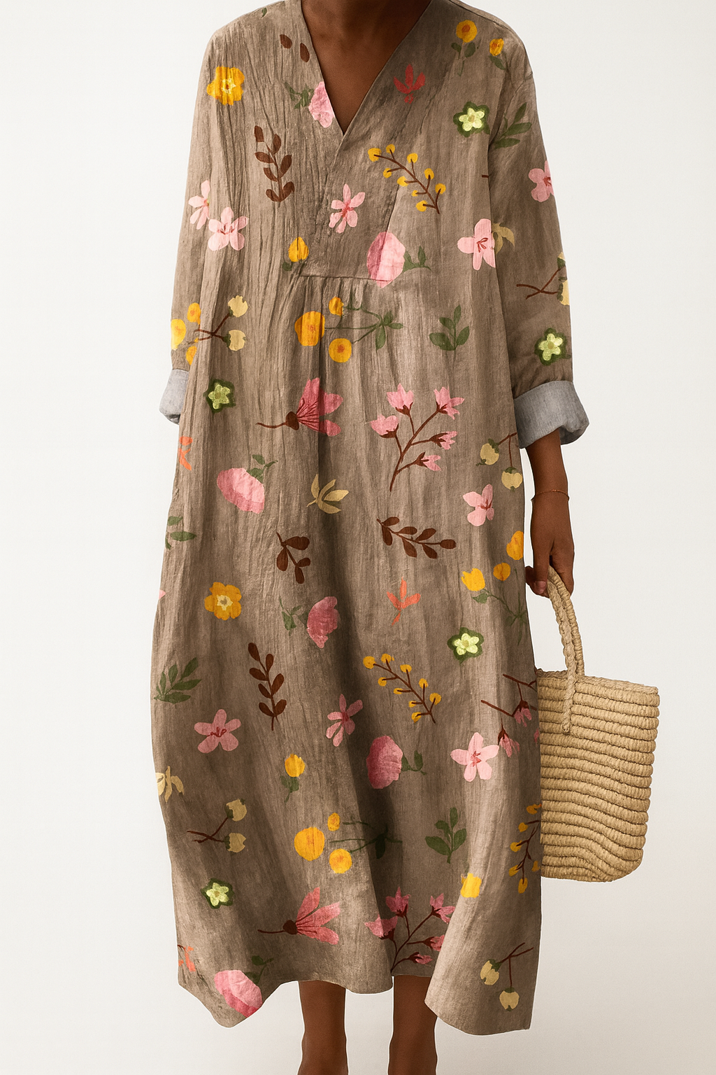 Celestina | Vestido maxi con estampado floral vintage