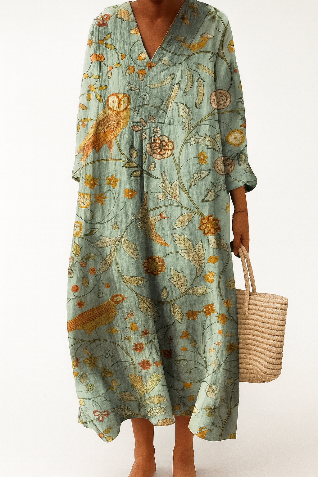 Celestina | Vestido maxi con estampado floral vintage