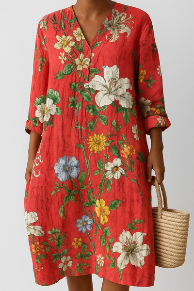 Celestina | Vestido maxi con estampado floral vintage