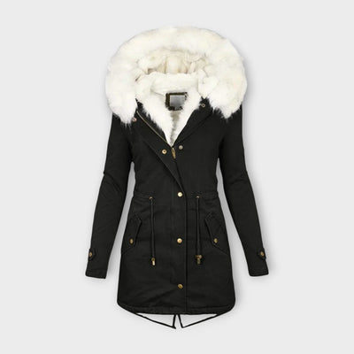 Ivara - Chaqueta de invierno impermeable y forrada de piel