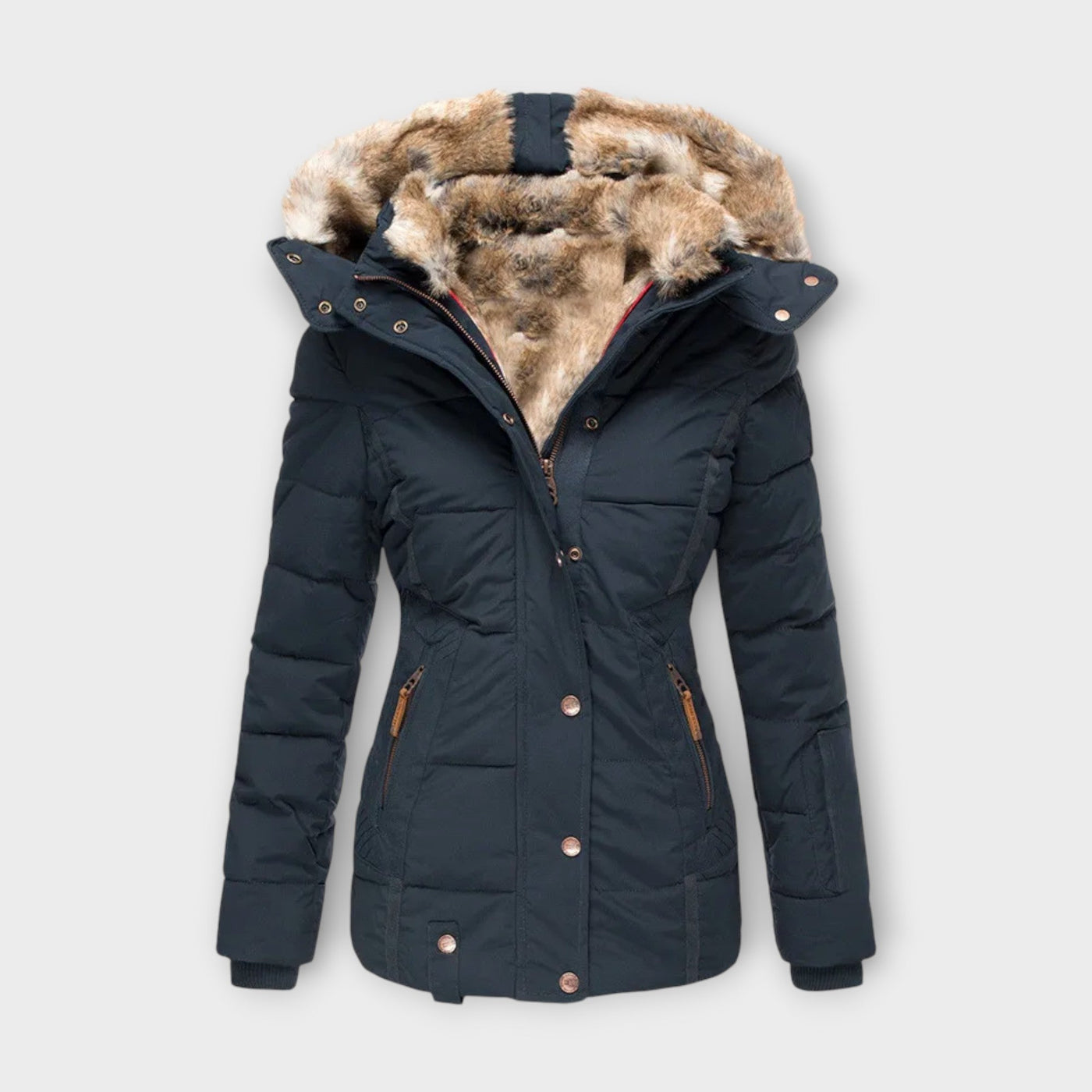 Emine - Chaqueta de Forro de Piel Acogedora