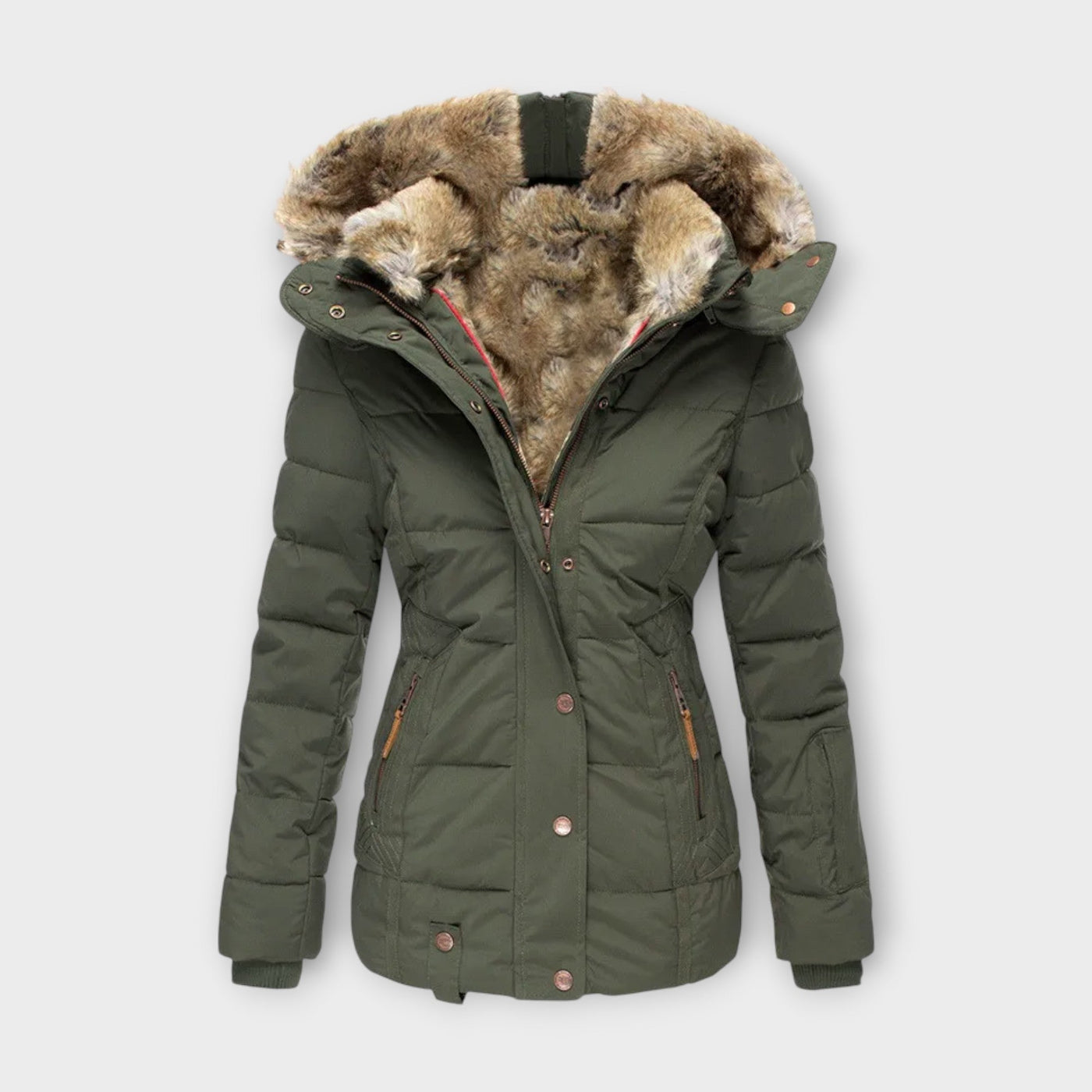 Emine - Chaqueta de Forro de Piel Acogedora