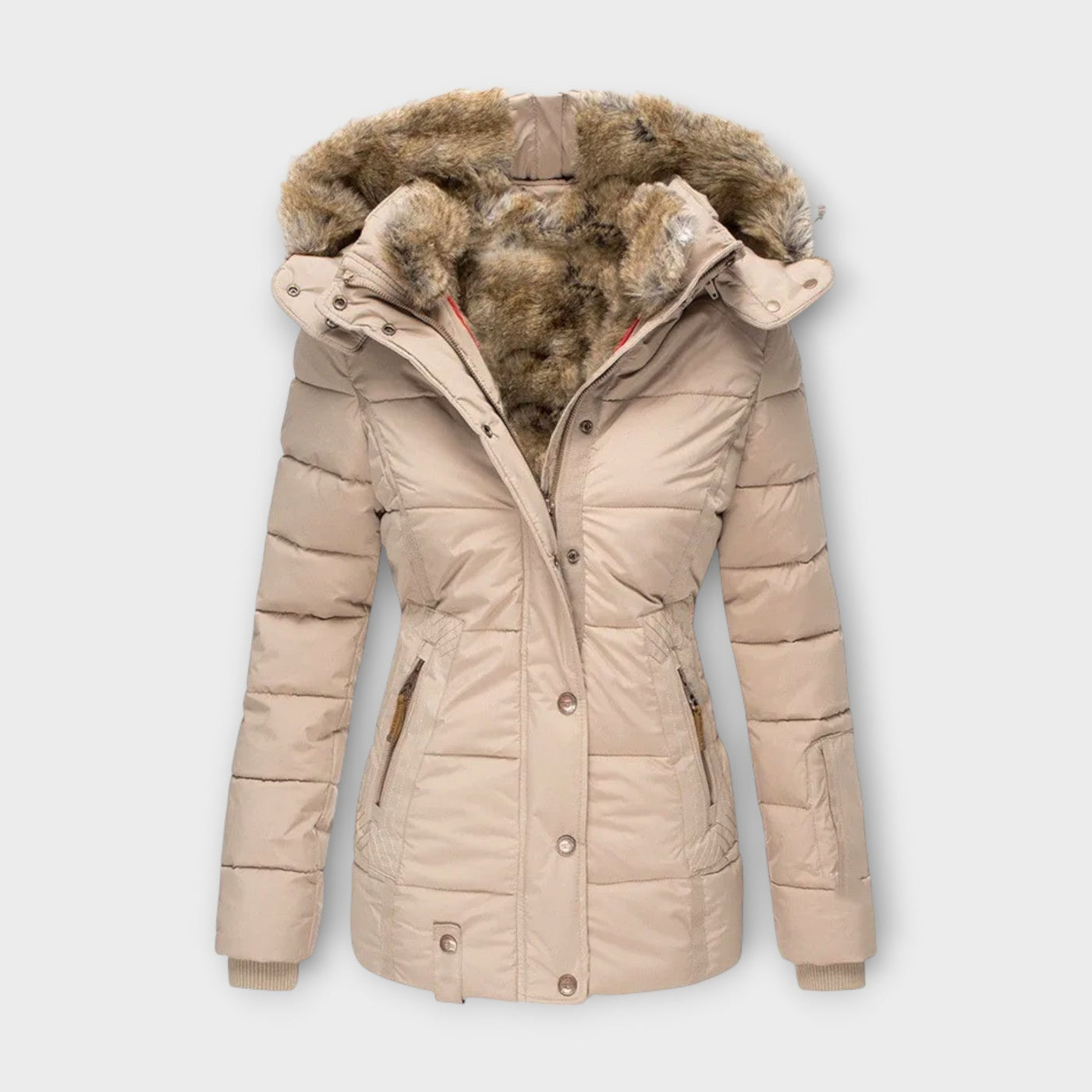 Emine - Chaqueta de Forro de Piel Acogedora