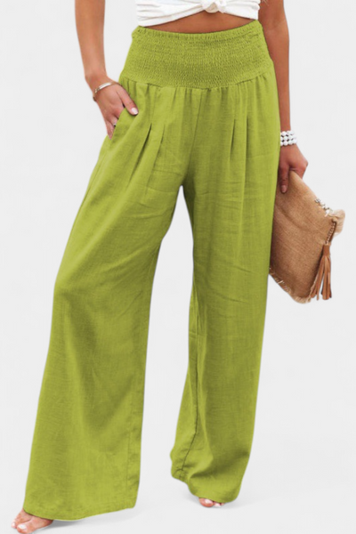 Alexia Pantalón de Algodón y Lino con Corte Fluido y Elegancia Natural