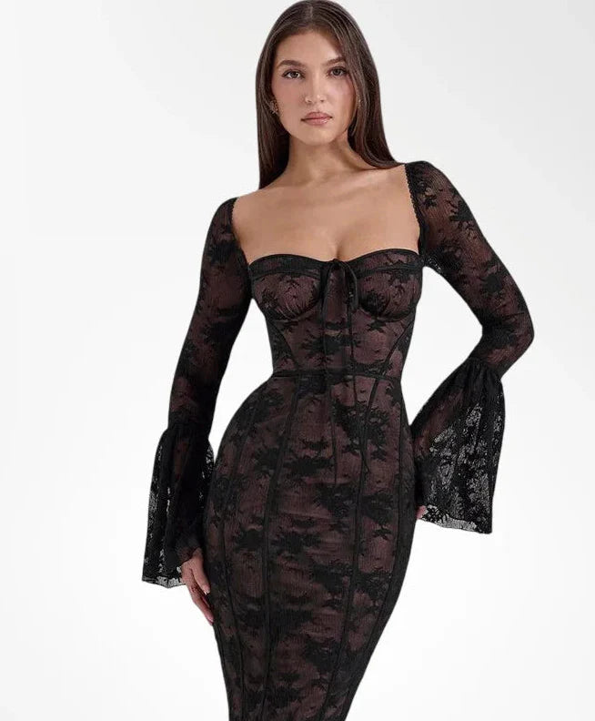 Allegra - Vestido largo de encaje