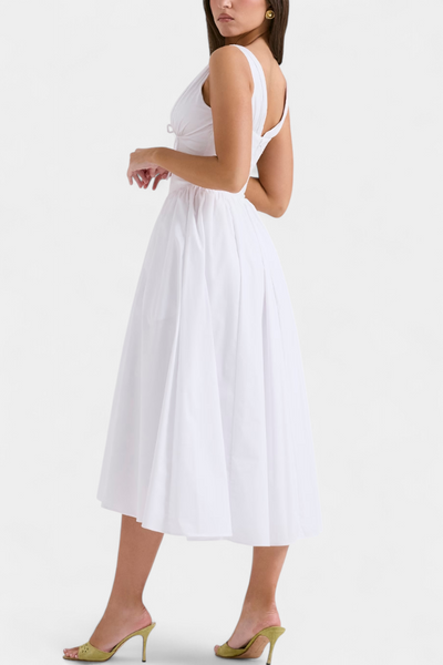 Margie Vestido Midi de Escote en V y Estampado Floral Romántico