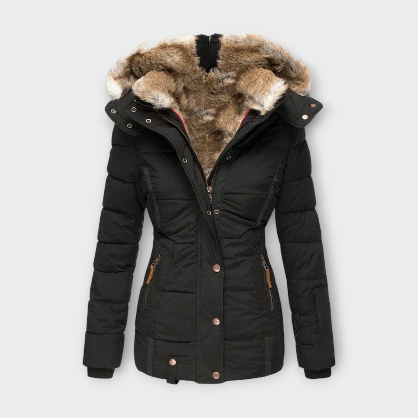 Emine - Chaqueta de Forro de Piel Acogedora