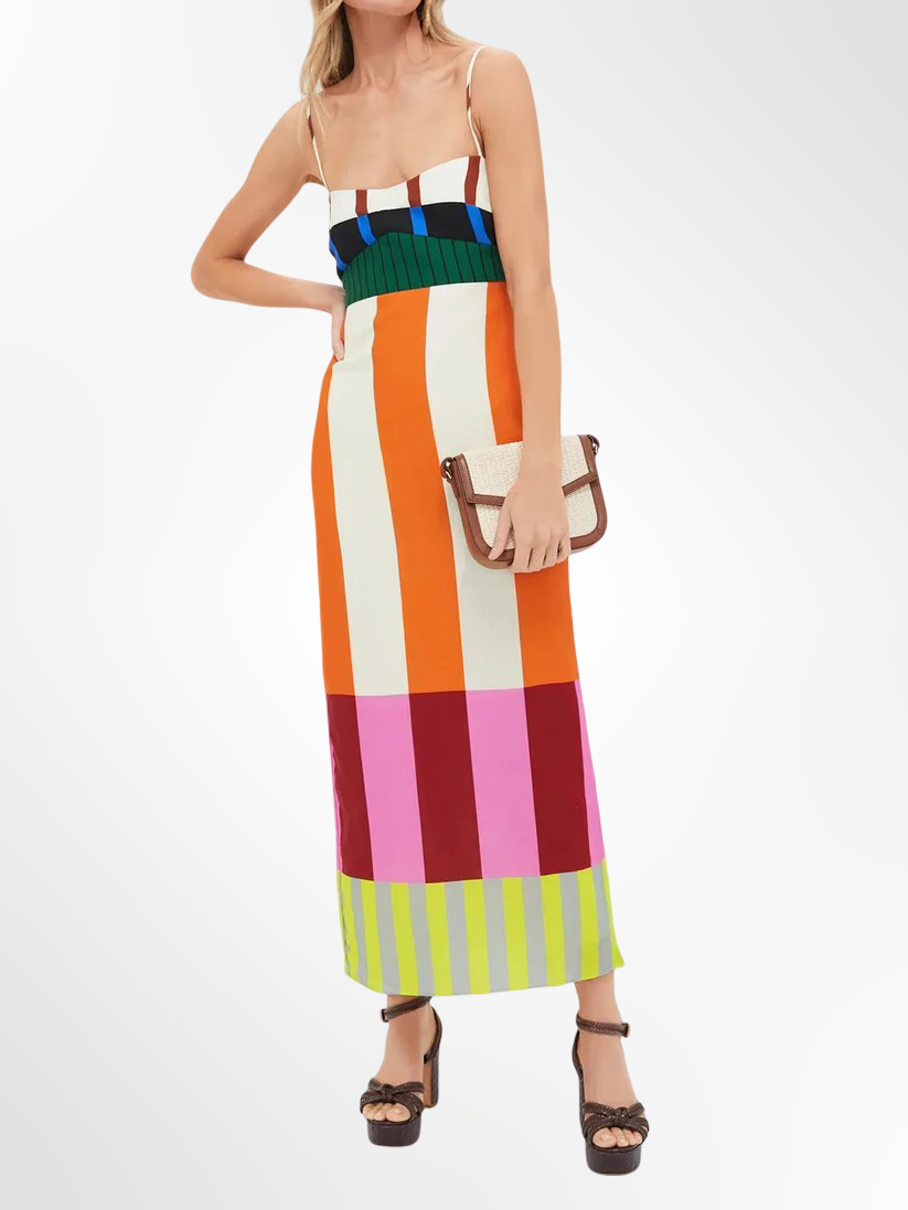 Elsa - Vestido largo multicolor